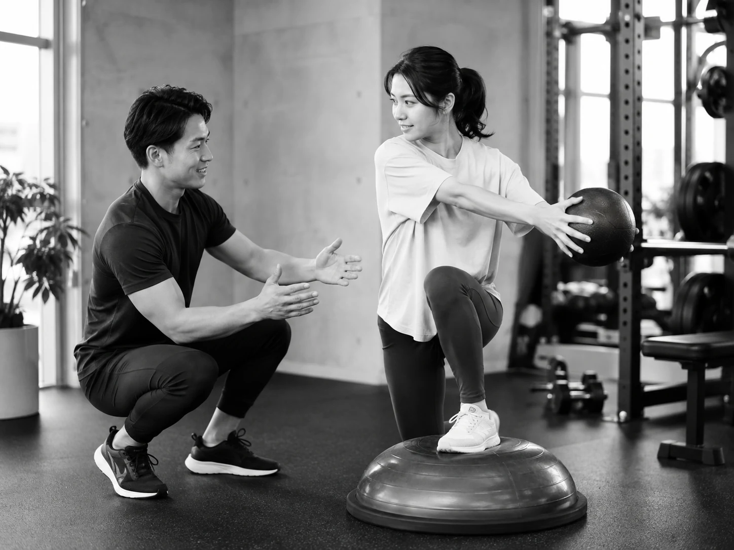 BOSU Eliteを使用したトーションセッション